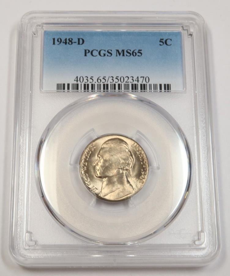 yɔi/iۏ؏tz AeB[NRC _RC [] 1948 D PCGS MS65 |WFt@[\jbP-US 5CRC40981A 1948 D PCGS MS65 | Jefferson Nickel - US 5c Coin #40981A