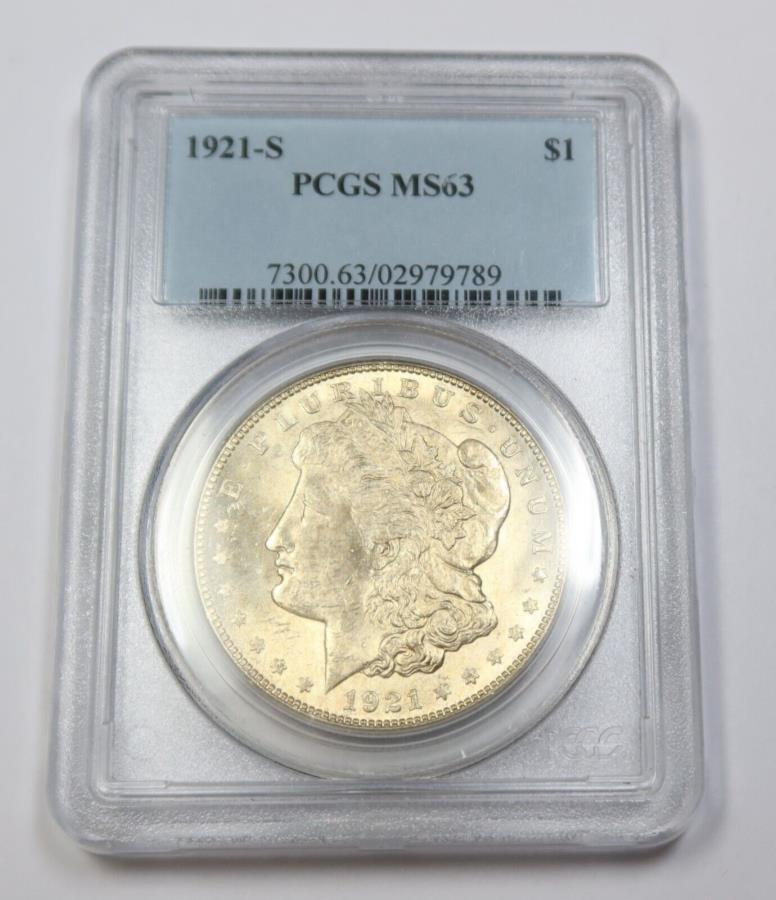 ڶ/ʼݾڽա ƥ 󥳥 [̵] 1921-S PCGS MS63 |С⡼ɥ - $ 1 US COIN34900B 1921-S PCGS MS63 | Silver Morgan Dollar - $1 US Coin #34900B