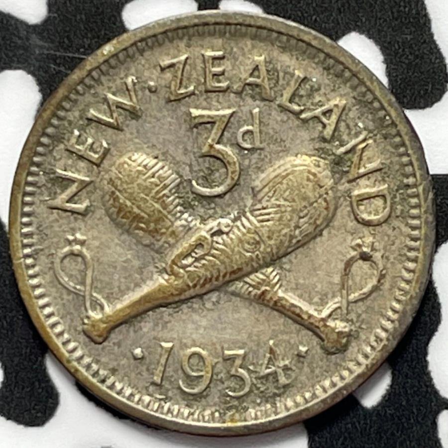 1934˥塼3ڥ3ڥ󥹥åȡM5375С 1934 New Zealand 3 Pence Threepence...