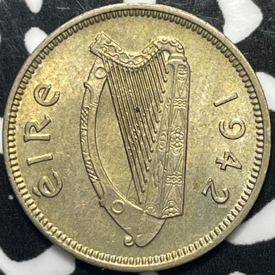 19423ڥ󥹥꡼ڥ󥹥åȡM7139ϥ졼ɡ 1942 Ireland 3 Pence Threepen...