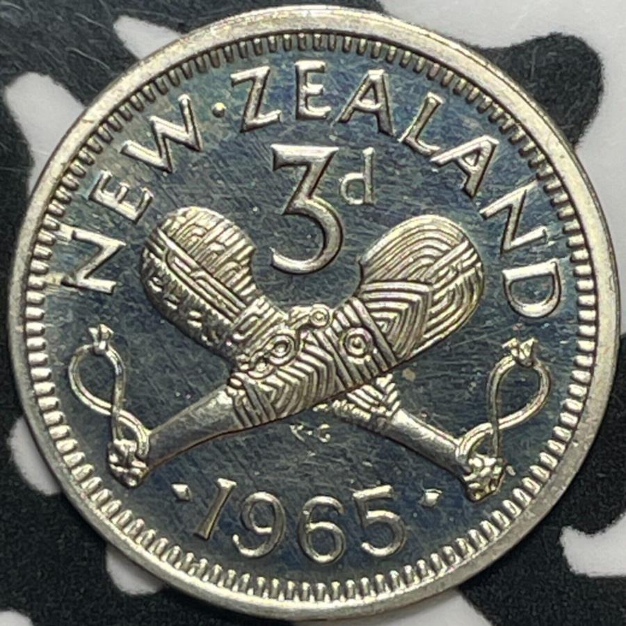1965˥塼3ڥ3ڥ󥹥åȡM7238ڵ 1965 New Zealand 3 Pence Threepence L...