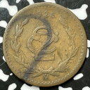 1926-Mメキシコ2 Centavosロット#M4742 1926-M Mexico 2 Centavos Lot#M4742(3)