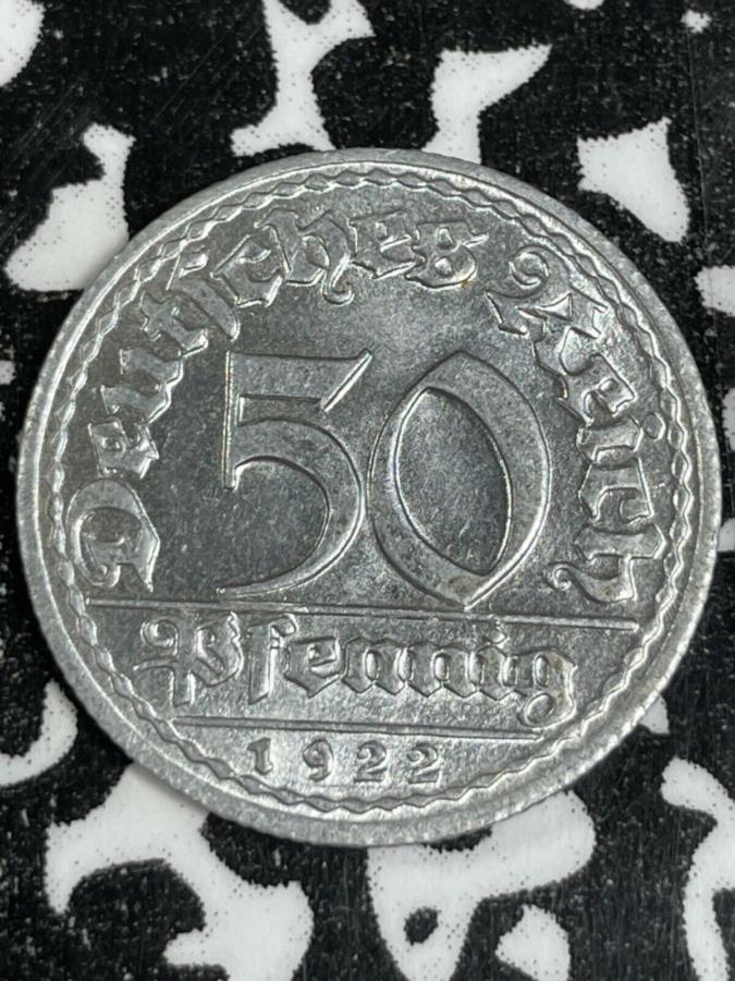 1922-Dɥ50 Pfennig43Ѳǽ˥ϥ졼ɡ 1Τߡ 1922-D Germany 50 Pfennig (43 Available) High Grade! Beautiful! (1 Coin Only)