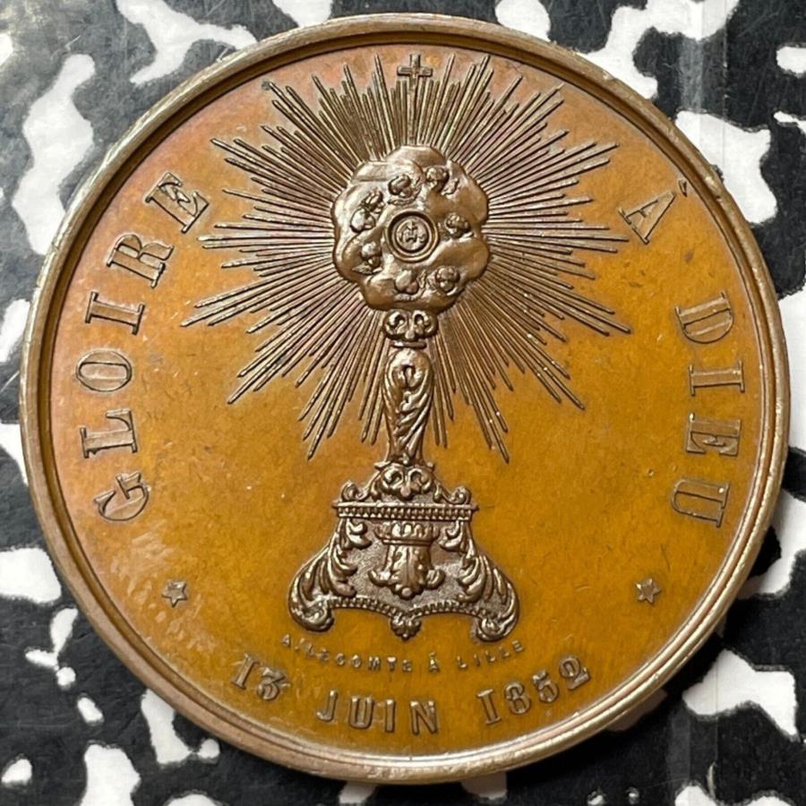  アンティークコイン モダンコイン  1852年フランスリールの回復の回復メダルロット＃jm5667 36mm 1852 France Lille Restoration Of Processions Medal Lot#JM5667 36mm