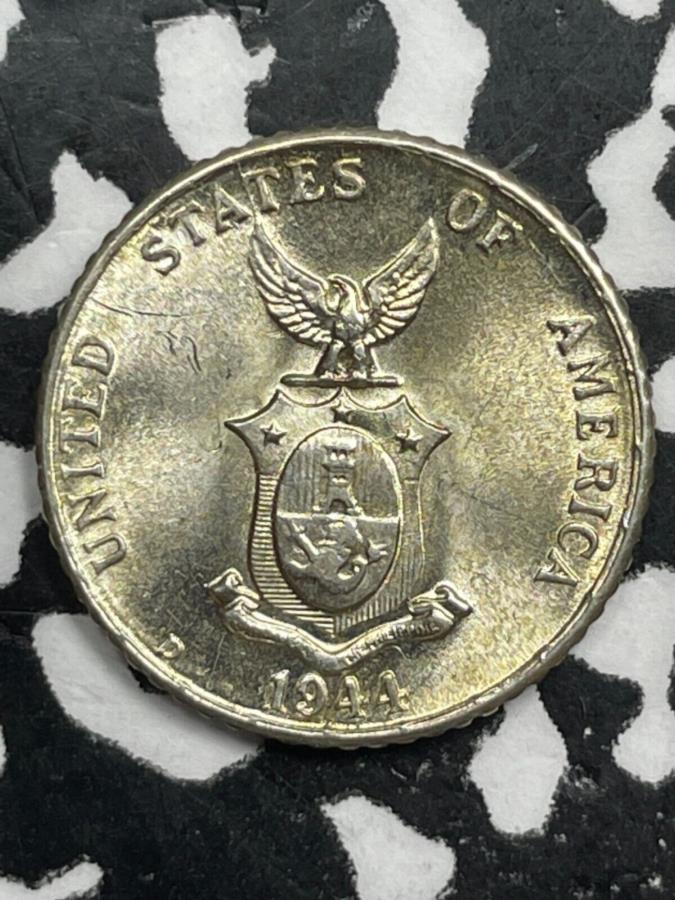 yɔi/iۏ؏tz AeB[NRC _RC [] 1944-DčtBs10 CentavosbgM1272Vo[III 1944-D U.S. Philippines 10 Centavos Lot#M1272 Silver! High Grade! Beautiful!