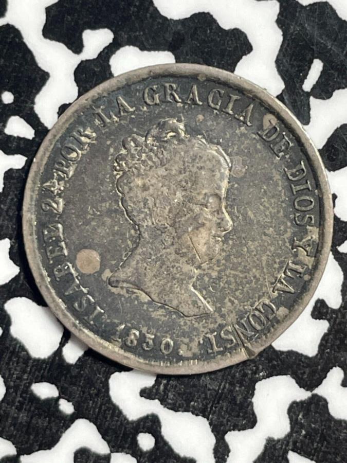 1850ڥ2ꥢ륺åȡV0526С 1850 Spain 2 Reales Lot#V0526 Silver!
