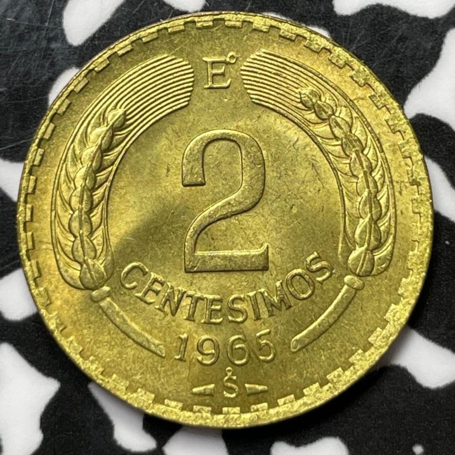 yɔi/iۏ؏tz AeB[NRC _RC [] 1965-S Chile 2 Centesimos LotM4937 High GradII 1965-S Chile 2 Centesimos Lot#M4937 High Grade! Beautiful!