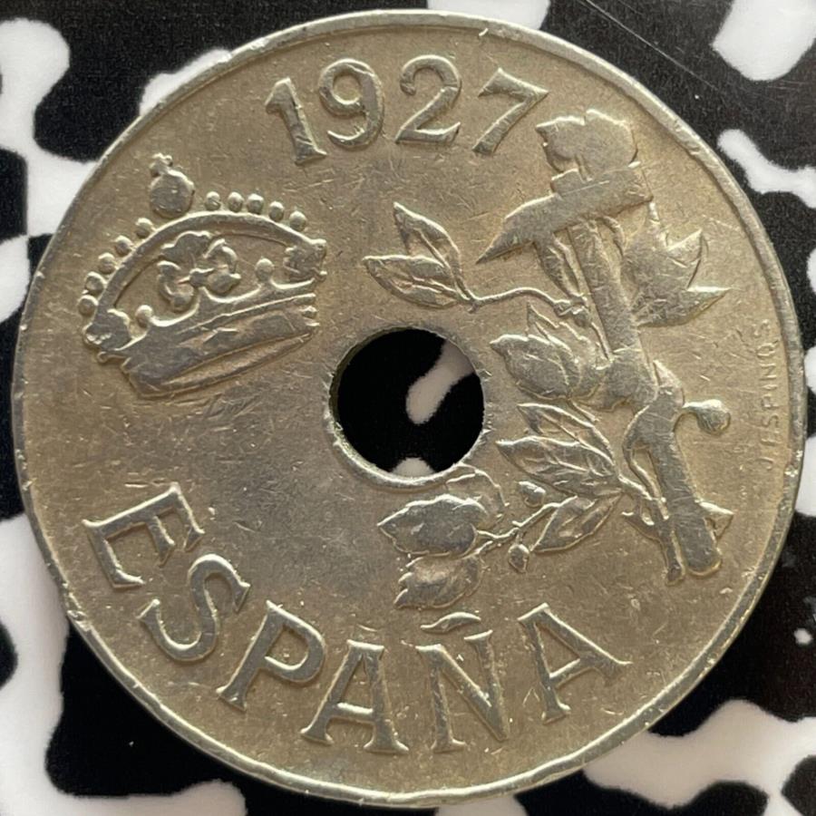 1927ڥ25⥹åȡM5600 1927 Spain 25 Centimos Lot#M5600