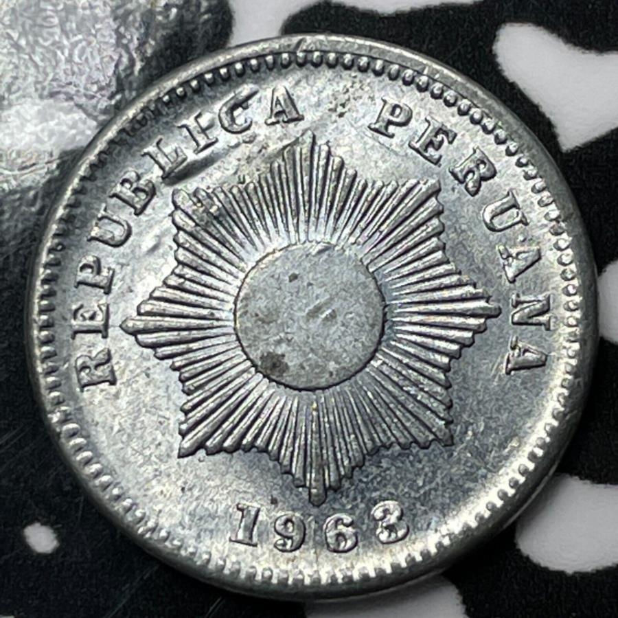 yɔi/iۏ؏tz AeB[NRC _RC [] 1963y[1 CentavobgM3929nCO[hII 1963 Peru 1 Centavo Lot#M3929 High Grade! Beautiful!