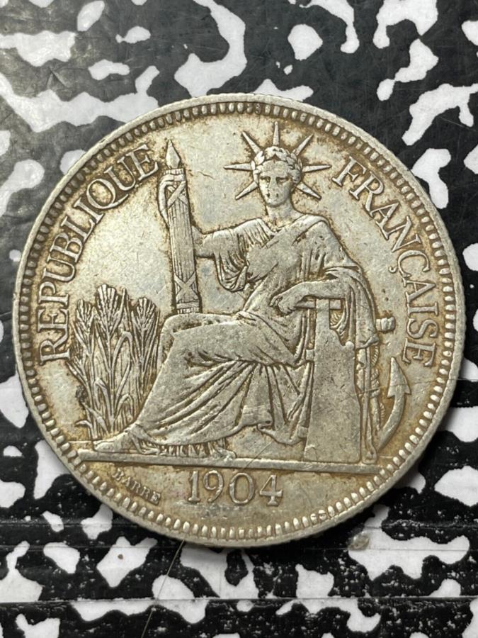 ڶ/ʼݾڽա ƥ 󥳥 [̵] 1904ǯե󥹤Υɥ1ԥȥåȡjm5102顼С 1904 French Indo-China 1 Piastre Lot#JM5102 Large Silver Coin!