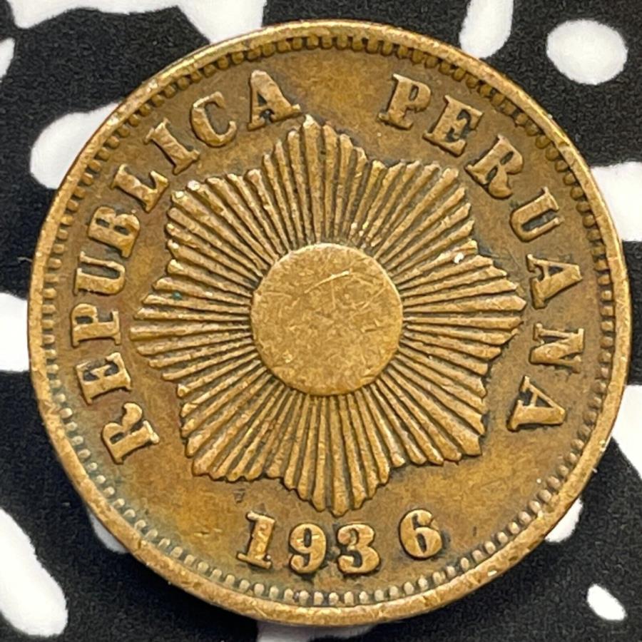  アンティークコイン モダンコイン  1936 Peru 1 Centavo Lot＃M3769 1936 Peru 1 Centavo Lot#M3769