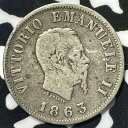 yɔi/iۏ؏tz AeB[NRC _RC [] 1863-MBNC^A50 Centesimi LOTM5248 SILVERI 1863-MBN Italy 50 Centesimi Lot#M5248 Silver!