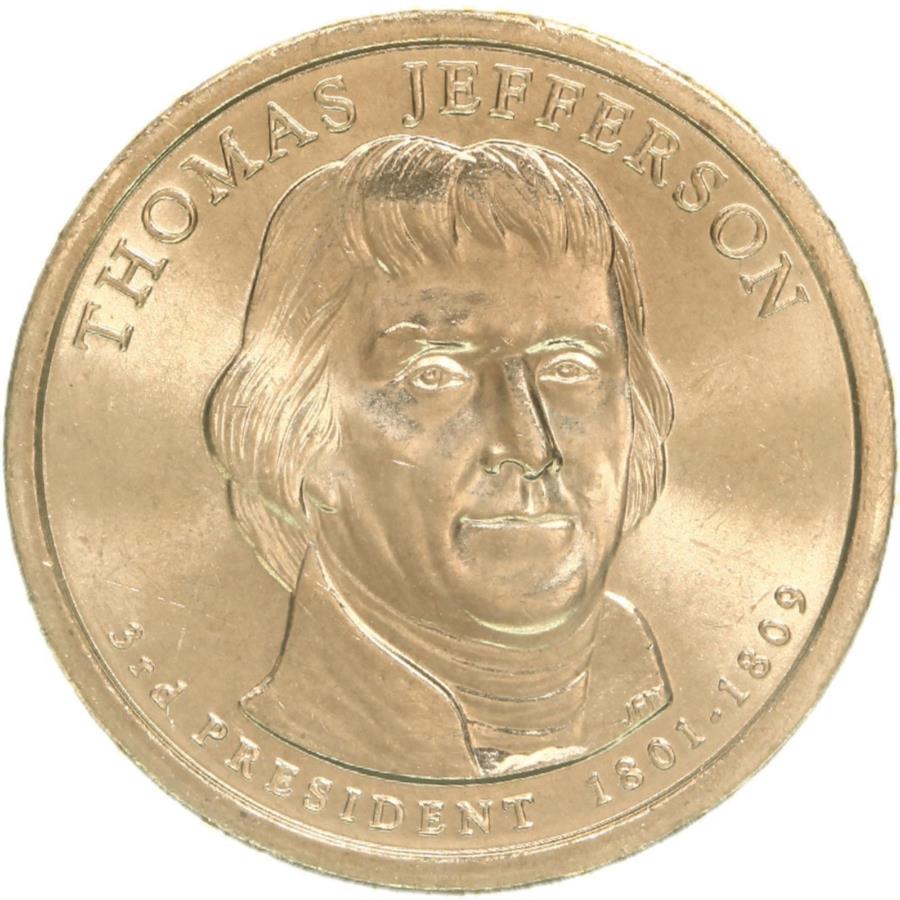 ڶ/ʼݾڽա ƥ 󥳥 [̵] 2007 dΥɥȡޥե祤bu clad us coin 2007 D Presidential Dollar Thomas Jefferson Choice BU Clad US Coin