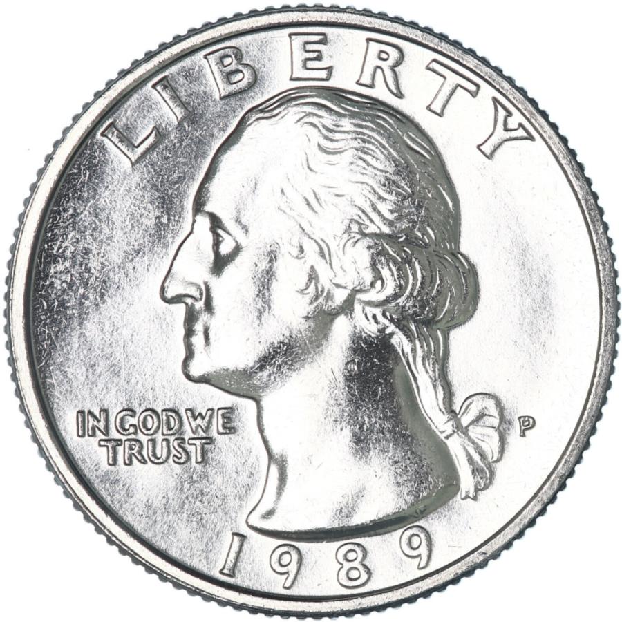 【極美品/品質保証書付】 アンティークコイン モダンコイン [送料無料] 1989 P Washington Quarter Choice Bu Us Coin 1989 P Washington Quarter Choice BU US Coin
