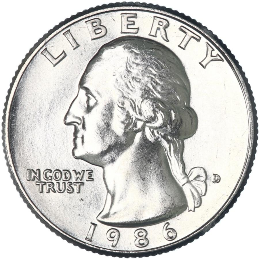 yɔi/iۏ؏tz AeB[NRC _RC [] 1986 DVgNH[^[`CXBU USRC 1986 D Washington Quarter Choice BU US Coin