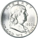 1960(p)フランクリンハーフダラー90%シルバーBU USコイン写真X379を参照 1960 (P) Franklin Half Dollar 90% Silver BU US Coin See Pics X379(3)