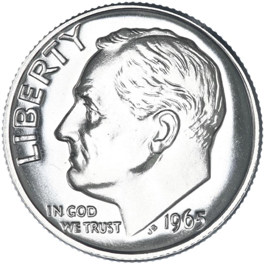 【極美品/品質保証書付】 アンティークコイン モダンコイン [送料無料] 1965 SMS Roosevelt DimeGem CN-CN-CLAD SPECIAL MINT SET US COIN 1965 SMS Roosevelt Dime Gem CN-Clad Special Mint Set US Coin