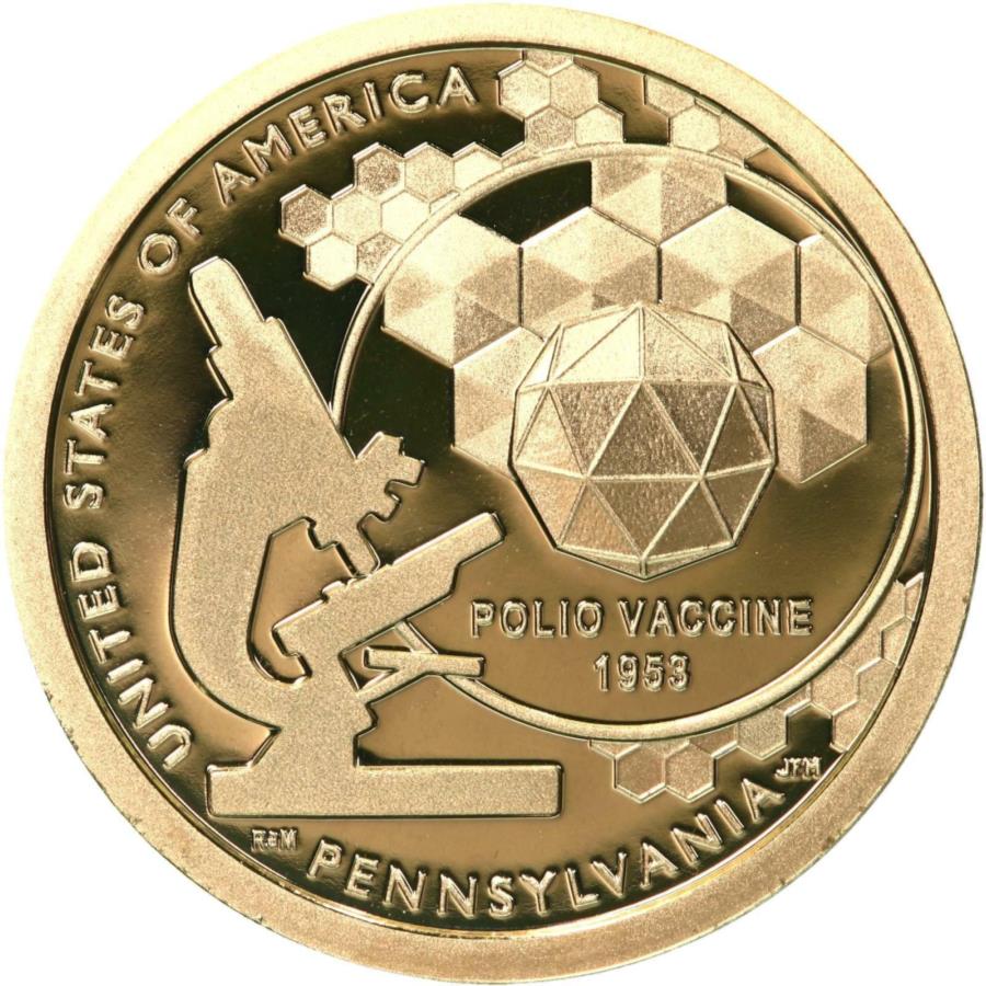 yɔi/iۏ؏tz AeB[NRC _RC [] 2019 S American Innovation Pennsylvania|IN`hΏ؋ 2019 S American Innovation Pennsylvania Polio Vaccine Dollar Gem Proof