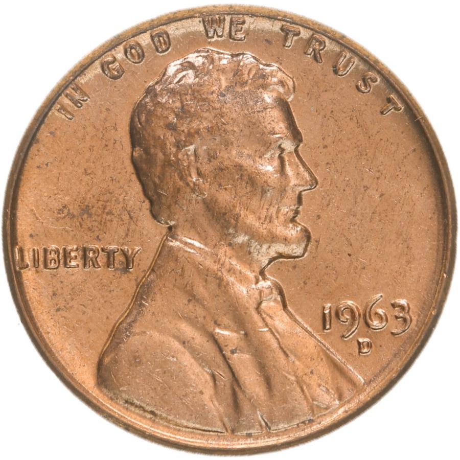 yɔi/iۏ؏tz AeB[NRC _RC [] 1963 dJ[LOZgbuyj[čRC 1963 D Lincoln Memorial Cent BU Penny US Coin