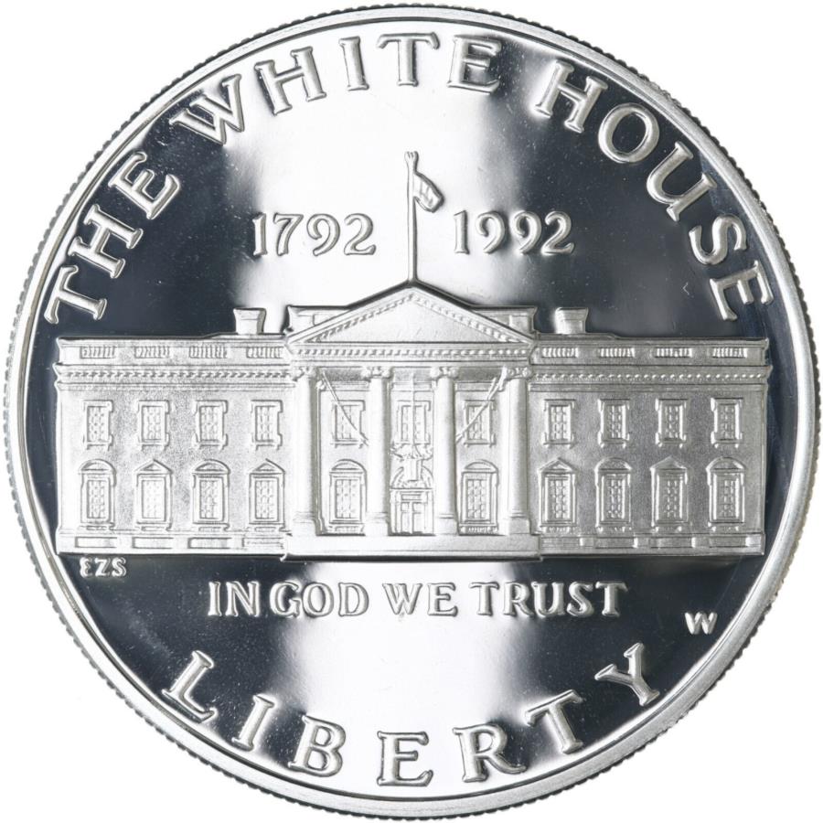 【極美品/品質保証書付】 アンティークコイン モダンコイン [送料無料] 1992 Wホワイトハウスバイセンテニアル証拠記念90％シルバーダラー米国コイン 1992 W White House Bicentennial Proof Commemorative 90% Silver Dollar US Coin
