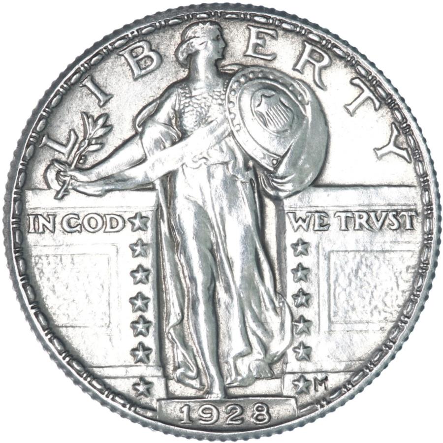 ڶ/ʼݾڽա ƥ 󥳥 [̵] 1928ǯǥ󥰥Хƥ90󥷥С֥ꥢ̤۴BU̿w656򻲾ȤƤ 1928 Standing Liberty Quarter 90% Silver Brilliant Uncirculated BU See Pics W656