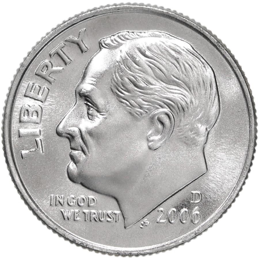 2006 Dルーズベルトダイムサテン仕上げ 2006 D Roosevelt Dime Satin Finish