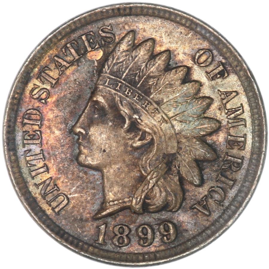  アンティークコイン モダンコイン  1899（p）インディアンヘッドセント未循環ペニー米国コイン写真A771を参照 1899 (P) Indian Head Cent Uncirculated Penny US Coin See Pics A771