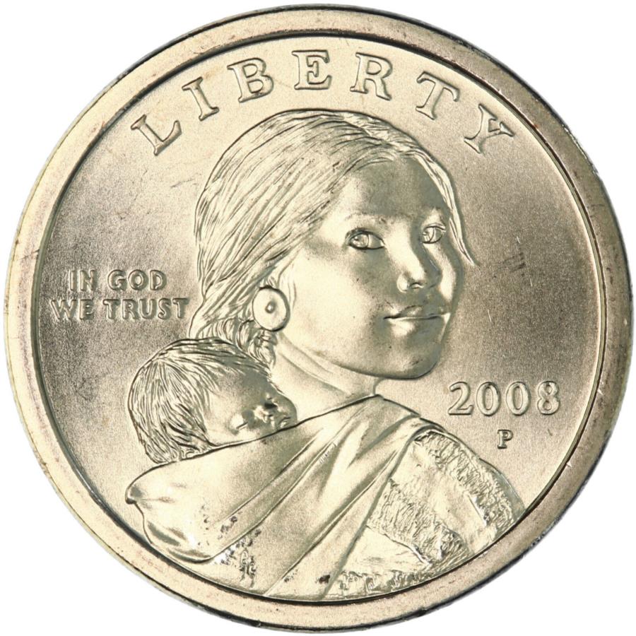 yɔi/iۏ؏tz AeB[NRC _RC [] 2008 PlCeBuAJTJKEBAhTedグ 2008 P Native American Sacagawea Dollar Satin Finish