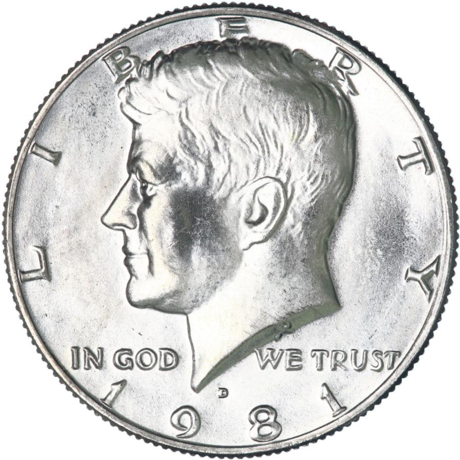 yɔi/iۏ؏tz AeB[NRC _RC [] 1981 dPlfBn[thCN-CN-CHOICE BU US COIN 1981 D Kennedy Half Dollar CN-Clad Choice BU US Coin