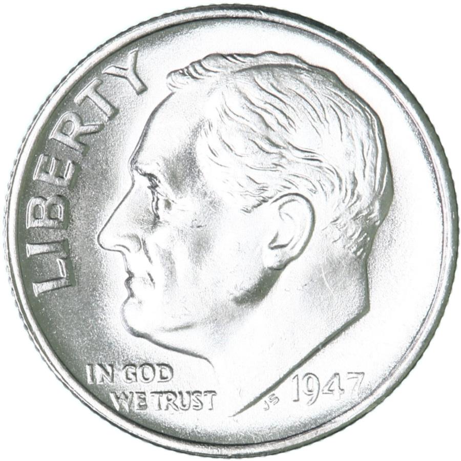 ڶ/ʼݾڽա ƥ 󥳥 [̵] 1947 s롼٥ȥ90󥷥С祤bu us coin̿b430򻲾 1947 S Roosevelt Dime 90% Silver Choice BU US Coin See Pics B430