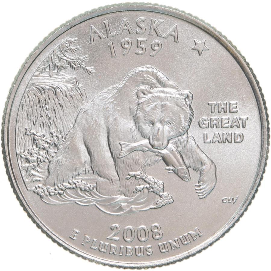 ڶ/ʼݾڽա ƥ 󥳥 [̵] 2008 P Alaska State Quarter Satin Finish 2008 P Alaska State Quarter Satin Finish