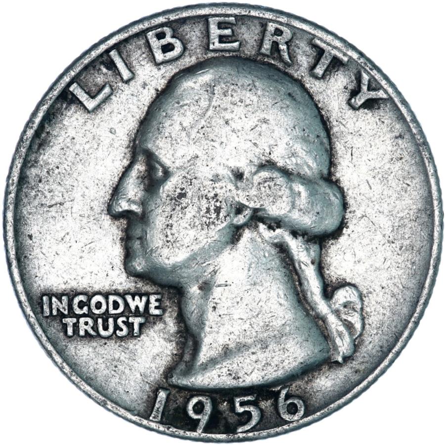 ڶ/ʼݾڽա ƥ 󥳥 [̵] 1956 d亮ȥ󥯥90󥷥С˺٤VF̿Y831򻲾 1956 D Washington Quarter 90% Silver Very Fine VF See Pics Y831