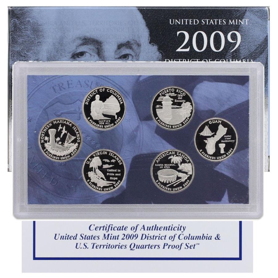 ڶ/ʼݾڽա ƥ 󥳥 [̵] 2009 S Proof Territories QuarteråGEM DCAMꥸʥܥåCOA 6 COINS CN-COIN 2009 S Proof Territories Quarter Set Gem DCam Original Box &COA 6 Coins CN-Clad