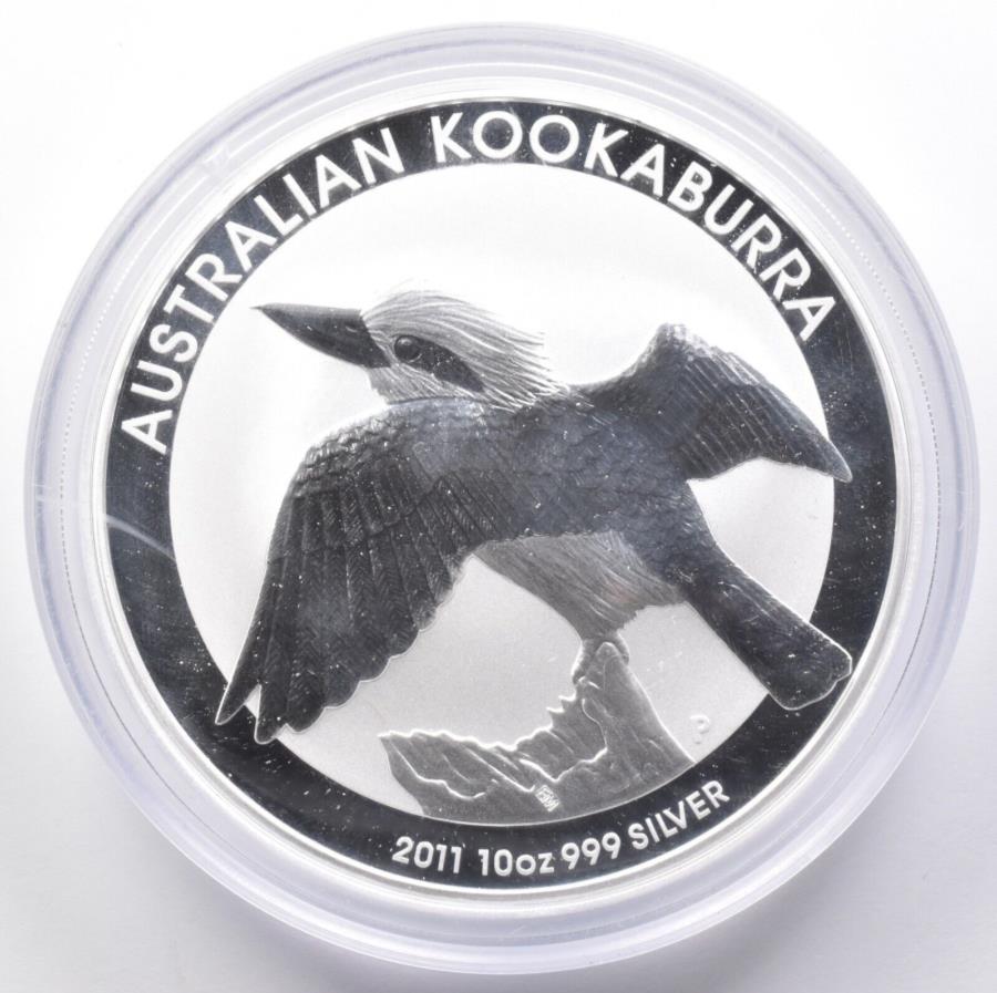 ڶ/ʼݾڽա ƥ 󥳥 [̵] 2011ȥꥢ10ɥ륪ȥꥢΥ֥10󥹥С *6506 2011 Australia 10 Dollars Australian Kookaburra 10 Oz Silver *6506