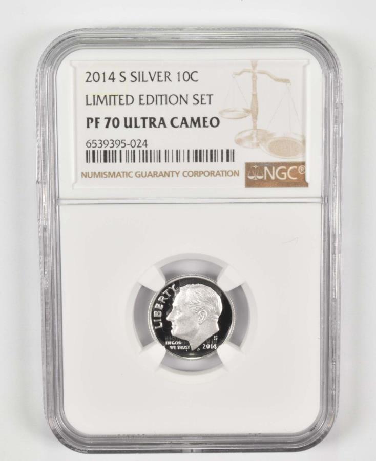 yɔi/iۏ؏tz AeB[NRC _RC [] 2014-S PF70Vo[[Yxg_CUS~gŃZbgNGC 2014-S PF70 Silver Roosevelt Dime US Mint Limited Edition Set NGC