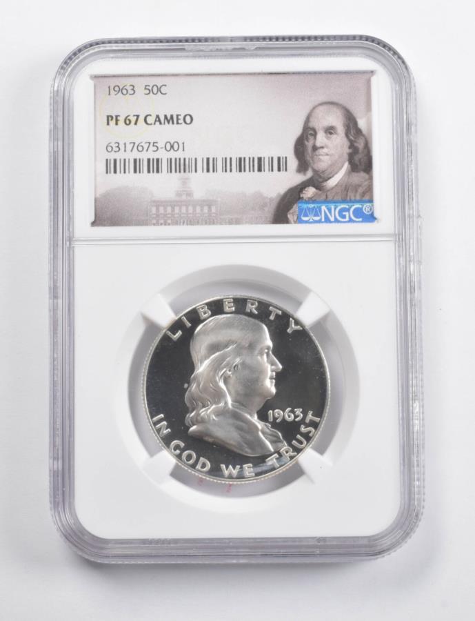 ڶ/ʼݾڽա ƥ 󥳥 [̵] PF67 CAM 1963ե󥯥ϡե顼NGC *3473 PF67 CAM 1963 Franklin Half Dollar NGC *3473