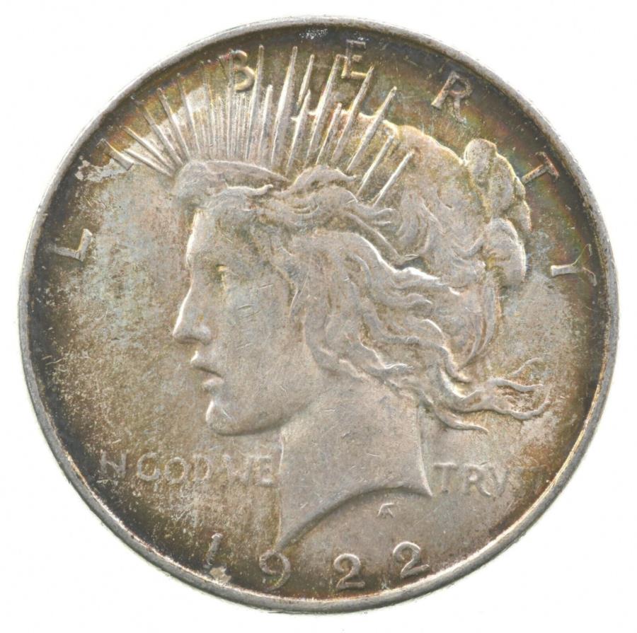 ڶ/ʼݾڽա ƥ 󥳥 [̵] 1922ʿ¶ɥ - ȡ *6258 1922 Peace Silver Dollar - Toned *6258