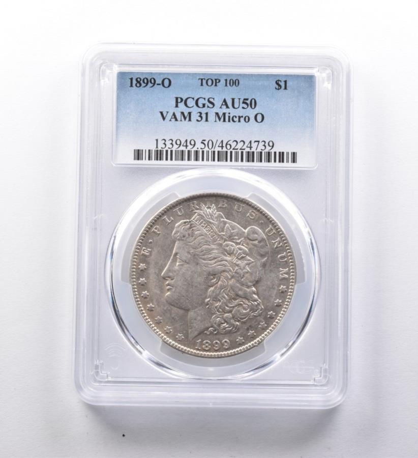 【極美品/品質保証書付】 アンティークコイン モダンコイン [送料無料] AU50 1899-O Morgan Silver Dollar Vam 31 Micro O Top 100 PCGS *3041 AU50 1899-O Morgan Silver Dollar VAM 31 Micro O Top 100 PCGS *3041