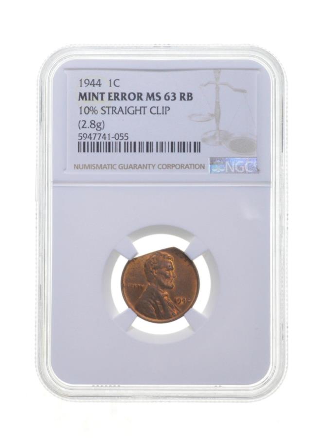 ڶ/ʼݾڽա ƥ 󥳥 [̵] MS63 RBߥȥ顼1944󥫡10󥹥ȥ졼ȥåס2.8g-NGC *4258 MS63 RB MINT ERROR 1944 Lincoln Wheat Cent 10% Straight Clip (2.8g) - NGC *4258