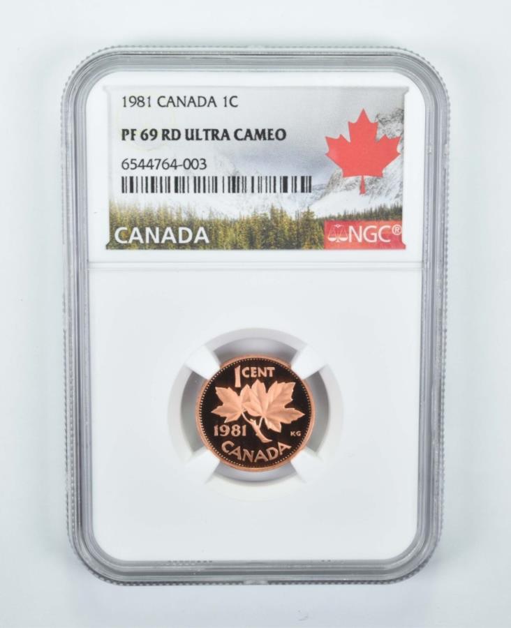 yɔi/iۏ؏tz AeB[NRC _RC [] 1981 PF69 RDJi_1C NGCJi_x 1981 PF69 RD Canadian 1C NGC Canada Label