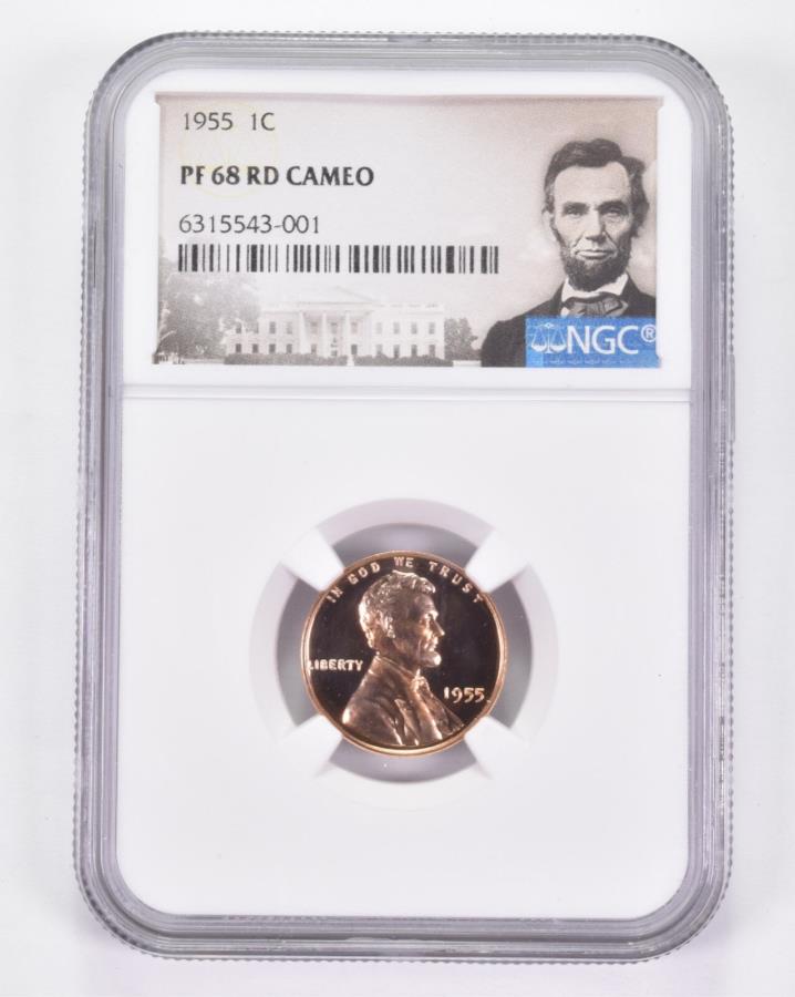 yɔi/iۏ؏tz AeB[NRC _RC [] PF68 RD CAM 1955 Lincoln Wheat Cent -Graded NGC *8941 PF68 RD CAM 1955 Lincoln Wheat Cent - Graded NGC *8941