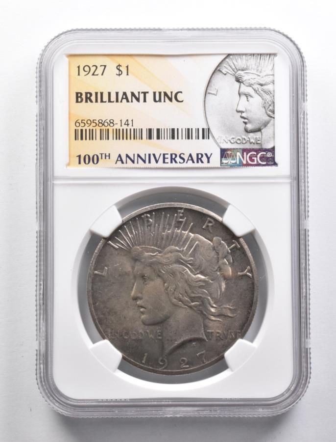 yɔi/iۏ؏tz AeB[NRC _RC [] Bu 1927 Peace Silver Dollar NGC *4983 BU 1927 Peace Silver Dollar NGC *4983