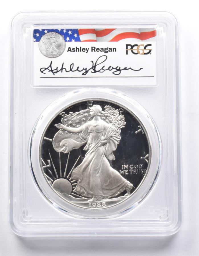 yɔi/iۏ؏tz AeB[NRC _RC [] PR69 DCAM 1988-S American Silver Eagle Legacy Ashley Reagan Signed PCGS *6452 PR69 DCAM 1988-S American Silver Eagle Legacy Ashley Reagan Signed PCGS *6452