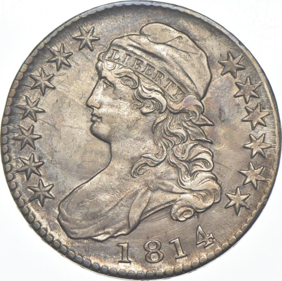 yɔi/iۏ؏tz AeB[NRC _RC [] 1814LbvoXgh-103 *7902 1814 Capped Bust Half Dollar - 103 *7902