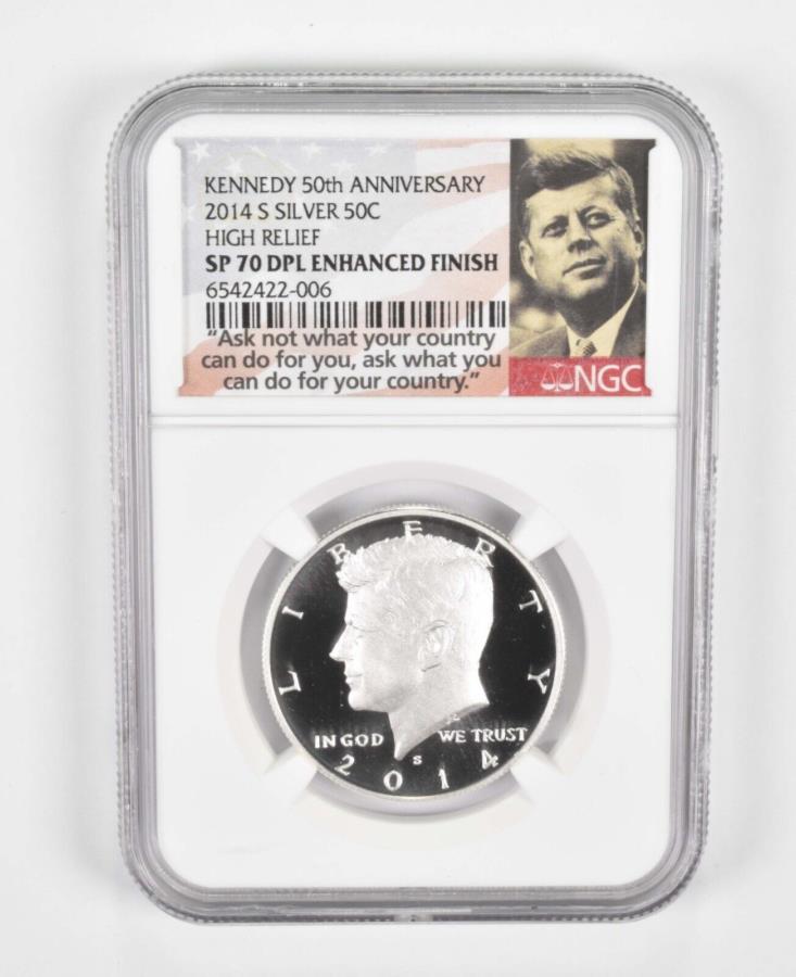 ڶ/ʼݾڽա ƥ 󥳥 [̵] SP70 DPL Enhanced Finish2014-S Kennedy Half Dollar High Lire Graded NGC *0744 SP70 DPL Enhanced Finish 2014-S Kennedy Half Dollar High Relie Graded NGC *0744