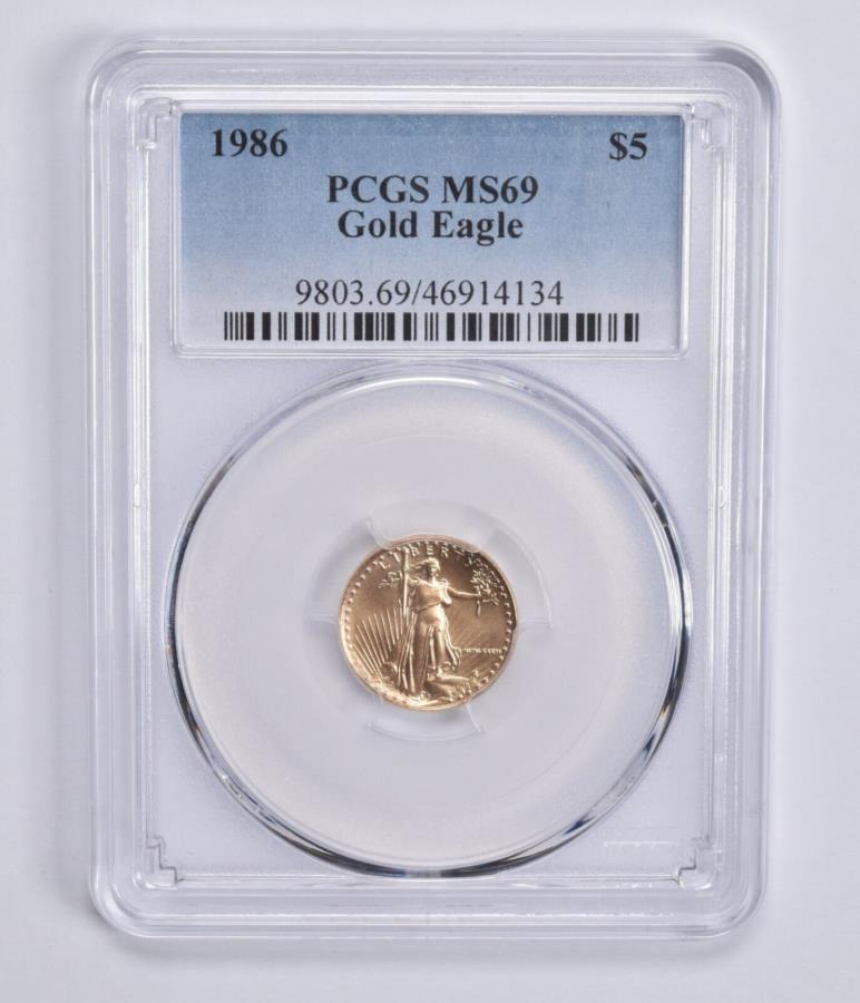 ڶ/ʼݾڽա ƥ 󥳥 [̵] MS69 1986 $ 5 1/10 TH OZ GOLD AMERICAN EAGLE PCGS MS69 1986 $5 1/10 th Oz Gold American Eagle PCGS