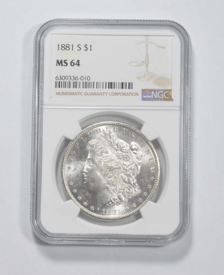  アンティークコイン モダンコイン  1881-S MS64 Morgan Silver Dollar San Francisco NGC 1881-S MS64 Morgan Silver Dollar San Francisco NGC