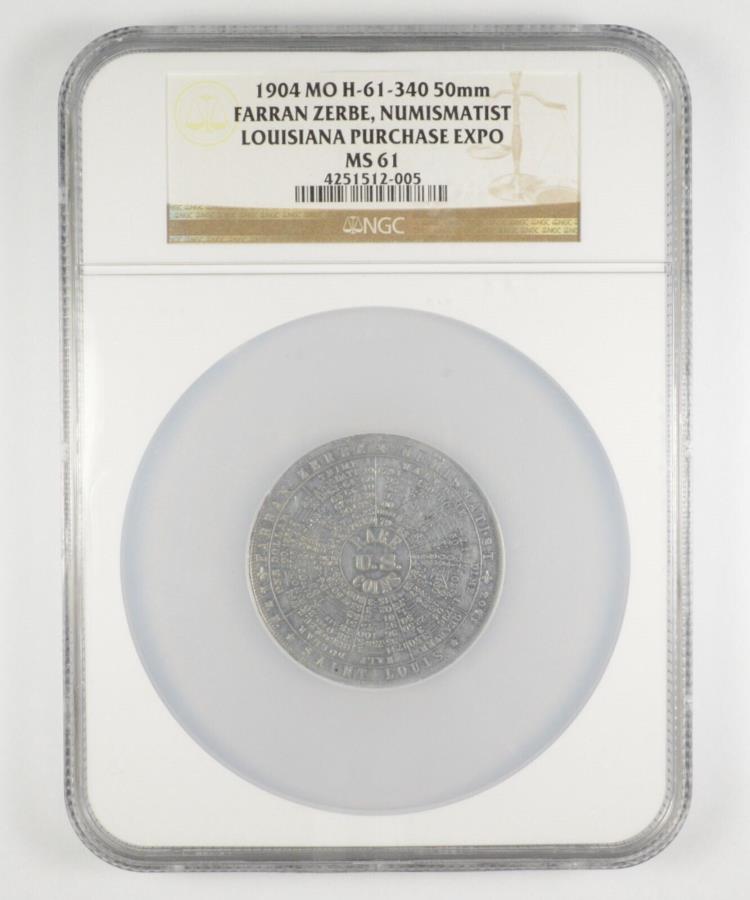 ڶ/ʼݾڽա ƥ 󥳥 [̵] MS61 1904 MO륤ʹ-H -61-340 50 mm -Graded NGC *2776 MS61 1904 MO Louisiana Purchase Exposition - H-61-340 50 mm - Graded NGC *2776