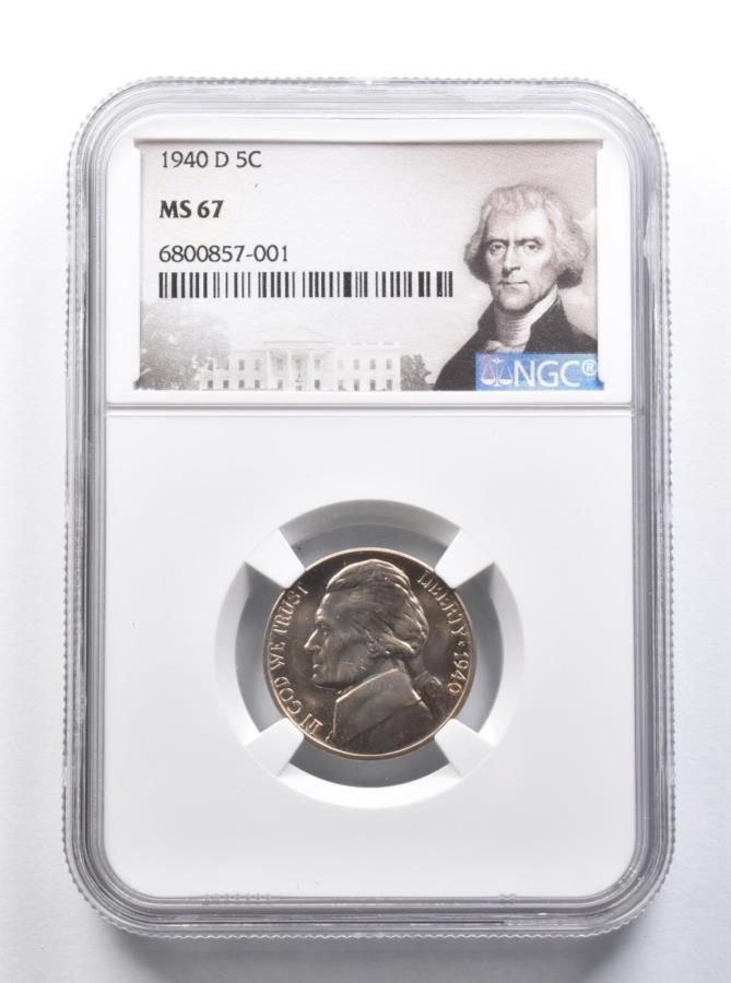 yɔi/iۏ؏tz AeB[NRC _RC [] MS67 1940-DWFt@[\jbPNGC *8372 MS67 1940-D Jefferson Nickel NGC *8372