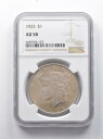 AU58 1923平和シルバーダラーNGC -Golden Tone *7842 AU58 1923 Peace Silver Dollar NGC - Golden Tone *7842